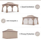 LAUSAINT HOME Semi-Permanent Outdoor Patio Gazebo 10'x13', Heavy Duty Party - Image 9