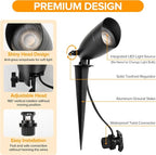 LUTEC 12V Low Voltage Landscape Lighting, Die-cast Aluminum Spot Lights - Image 4