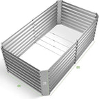 Land Guard 8×4×2 ft Galvanized Raised Garden Bed Kit, Galvanized Planter Raised - Image 2