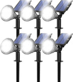 Solar Spot Lights for Outside, 21 LED Outdoor Solar Lights for Yard, 6 Pack by NBKLS