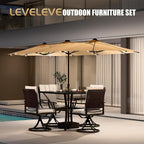 LEVELEVE 14FT Large Patio Patio Umbrella - Image 6