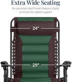 Best Choice Products Oversized Padded Zero Gravity Chair, Folding Outdoor Patio - Image 4