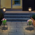 2 Pack Solar Lights with Plant Stand, Outdoor Floor Lamp, Waterproof Solar LED - Image 9