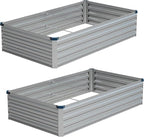 Vengarus 6x3x1FT Galvanized Raised Garden Bed Kit, Outdoor Metal Planter Box by Vengarus