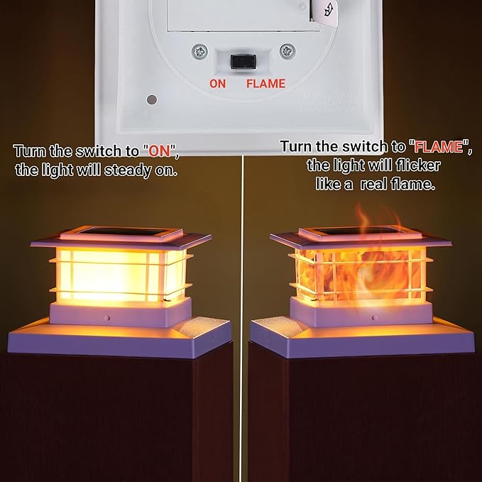 Dynaming 6 Pack Solar Post Cap Lights Outdoor - Image 4