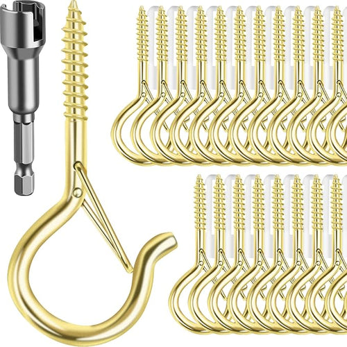 24 PCS Q-Hanger Hooks, Screw Hooks by FSAH