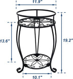 CASIMR 2 Tier Plant Stand, 19.2 inch Tall Metal Potted Holder Rack, Indoor - Image 7