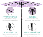 Best Choice Products 10ft Solar Polyester LED Lighted Patio Umbrella w/Tilt - Image 5