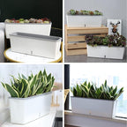 2 Pack Rectangular Planter 17 x 4.5 in Self Watering Planter Window Sill - Image 7