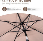 Backyard Expressions 9 ft. Patio Umbrella, Market Table Umbrella w/Tilt and - Image 4