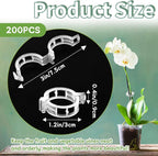 OJYUDD 200 Pcs White Plant Support Garden Clips, Secured Plastic Plant Clip - Image 2