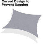 LOVE STORY Custom Size 8'x18' Silver Grey Sun Shade Sail Rectangle UV Block - Image 6
