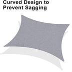 LOVE STORY Custom Size 8'x15' Silver Grey Sun Shade Sail Rectangle UV Block - Image 6