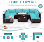 NICESOUL 9 Piece Patio Sectional Set - Image 4