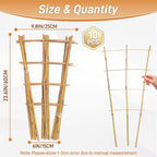 10 Pack 2ft Bamboo Trellis for Climbing Plants-Natural Garden Ladder Trellis - Image 2