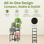 Tall Plant Stand Indoor Outdoor, Corner Metal Flower Pot Stands - Image 5
