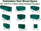 9-in-1 Galvanized Steel Raised Garden Bed // 8×2×1.5 ft Modular Planter - Image 2
