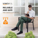 VINGLI Outdoor Dining Chairs Set of 4, Metal Frame Patio Chairs - Image 7