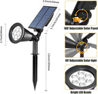 T-SUN Solar Spotlights, 7 LED Solar Lights Outdoor Waterproof, Auto ON/Off - Image 7