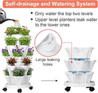 GameXcel Vertical Planter 5 Tier Stackable Planters Garden Planters Strawberry - Image 3