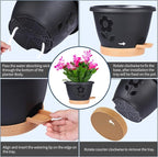 Plant Pots 10 Inch Set of 4, Self Watering Pots - Image 7