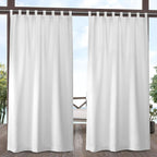 Exclusive Home Cabana Solid Indoor/Outdoor Light Filtering Hook-and-Loop Tab by Exclusive+Home