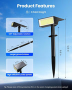 Koicaxy Solar Spot Lights Outdoor Waterproof IP65, 100 LEDs 4 Lighting Modes - Image 5