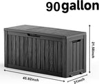 EasyUp 90 Gallon Outdoor Deck Box Waterproof, UV Resistant Resin Outdoor - Image 2