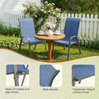 MAMIZO Patio Dining Chairs, Stackable All Weather Teslin Chair, Heavy Duty - Image 6
