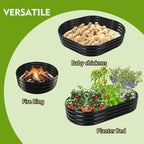 5X2.7X1 FT Oval Galvanized Metal Garden Raised Bed/Plant Box - Image 2