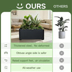 Steel Planter Box-36"x15"x15"-Large Rectangular Planters - Image 6