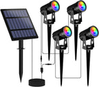 T-SUNUS RGB Solar Spot Lights Outdoor Christmas, Color Changing Landscape by T-SUNUSLighting