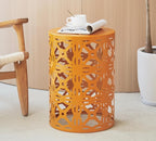 HFHOME Set of 3 Metal Outdoor Side Table, Nesting Round Coffee Table - Image 9
