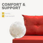 DWVO Hanging Porch Swing Chair Outdoor Wicker Rattan Patio Swing Lounge 2 Seats - Image 4