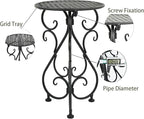 Metal Plant Stands 2 Pack, Heavy Duty Plant Pedestal 17" Tall, Single Flower - Image 5
