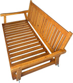 6 FT Wooden Porch Swing Bed - Image 8