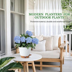 2 Pack 8 Inch Pots for Plants Indoor, Plastic Self Watering Planters - Image 6