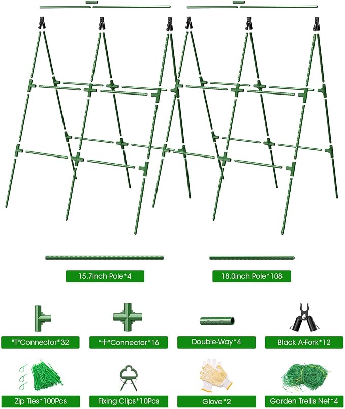 4 Pack Cucumber Trellis, Garden Trellis - Image 8