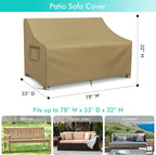 WLEAFJ Patio Sofa Cover Waterproof, 3-Seater Outdoor Sofa Cover, Heavy Duty - Image 2