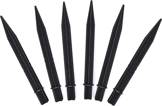 Aliotech 6Pcs 8.25 Inch Reinforced Ground Spikes, Solar Lights Spikes, ABS by Unknown