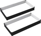 8x4x1ft Raised Garden Beds Outdoor Kit, No Support Rod, Metal Raised Garden Beds by kingddeergardenbed