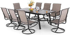 PHI VILLA 9 PCS Patio Dining Set, Outdoor Table and Chair Set by PHIVILLAThepioneerofcomfortablehouseholdsupplies