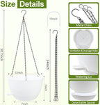 WOUSIWER Self Watering Hanging Planters, 2 Pack 12'' Plastic Pots - Image 4