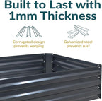 Sunnydaze 11.75" H Raised Metal Garden Bed - Image 2