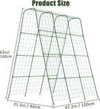Miory Cucumber Trellis for Raised Beds, 48 x 63 Inch Metal U-Frame Garden - Image 3