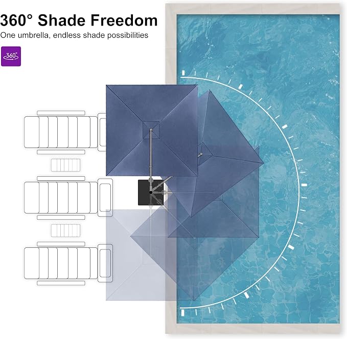 PURPLE LEAF 8 FT Outdoor Umbrella - Image 5