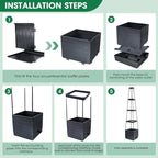 MQFORU 4Pack Raised Garden Bed Planter Boxes - Image 8