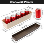 GREANER Window Boxes, 1 Pack 16 x3.8 Inch Indoor Rectangle Planter, Herb - Image 2
