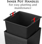 Mueller Janska M-Resin Heavy Duty Tall Planter, Indoor/Outdoor Grande Plant - Image 7