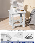 YEFU Outdoor Side Table for Patio: 16" HIPS Weather - Image 6